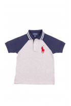Szaro-granatowa koszulka  polo chłopięca, Polo Ralph Lauren