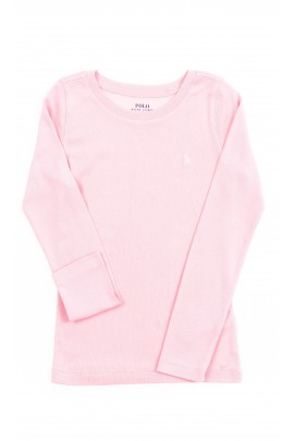 T-shirt rose à manches longues pour fille, Polo Ralph Lauren
