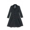 Czarny flauszowy płaszcz dziewczęcy, Polo Ralph Lauren