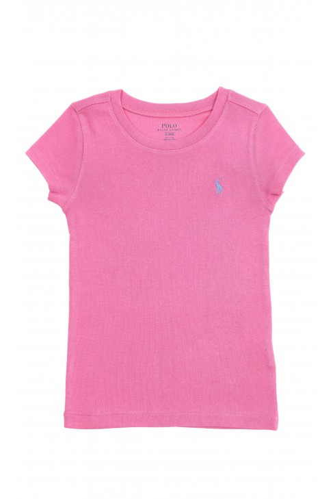 Tee-shirt rose pour fille, manche courte, Polo Ralph Lauren