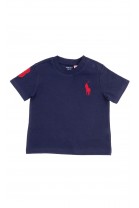 Granatowy t-shirt niemowlęcy na krótki rękaw, Polo Ralph Lauren
