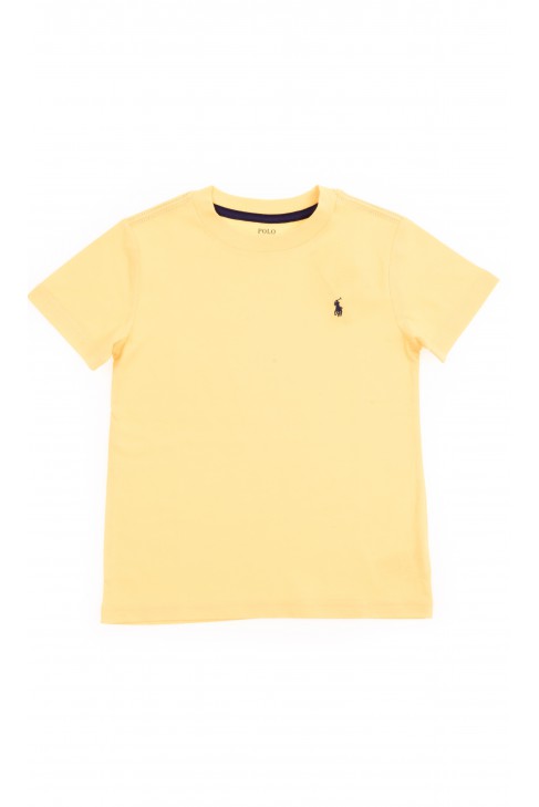 Żółty t-shirt chłopięcy na krótki rękaw, Polo Ralph Lauren Żółty t-shirt chłopięcy na krótki rękaw, Polo Ralph Lauren