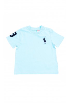 Turkusowy t-shirt niemowlęcy na krótki rękaw, Polo Ralph Lauren