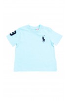  Tee-shirt bleu turquoise pour bébé, manche courte, Polo Ralph Lauren