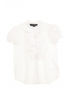 Biała bluzka z krótkim rękawem, Polo Ralph Lauren