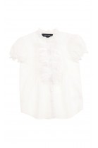 Biała bluzka z krótkim rękawem, Polo Ralph Lauren