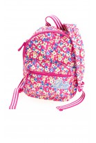 Różowy plecak dla dziewczynki w kolorowe kwiaty, Polo Ralph Lauren