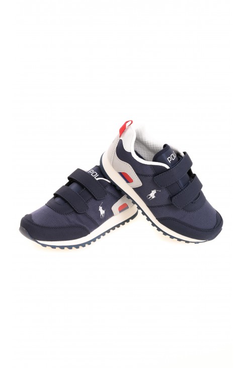 Granatowe sneakersy chłopięce na rzepy, Polo Ralph Lauren Granatowe sneakersy chłopięce na rzepy, Polo Ralph Lauren