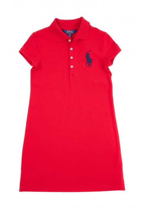 Prosta czerwona sukienka, Polo Ralph Lauren