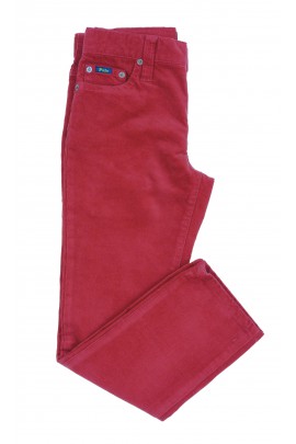 Pantalon rouge en velours côtelé , Polo Ralph Lauren.