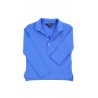 Niebieska koszulka polo dziewczęca na długi rękaw, Polo Ralph Lauren