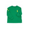 T-shirt vert foncé, manche longue, Ralph Lauren