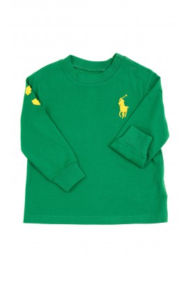 T-shirt vert foncé, manche longue, Ralph Lauren
