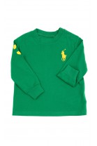 T-shirt vert foncé, manche longue, Ralph Lauren