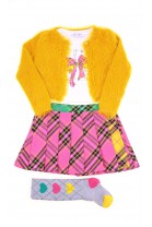 Spodnio - spódnica różowa w kolorową kratę, ELSY