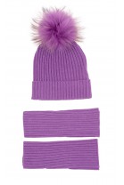 Chapeau violet pour fille, rétractable, avec pompon, ELSA        