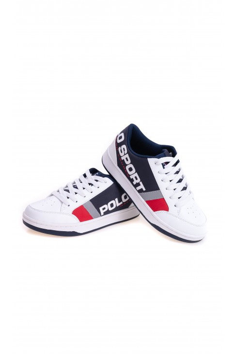 Biało-granatowe buty sportowe chłopięce, Polo Ralph Lauren