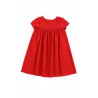 Czerwona sukienka sztruksowa na krótki rękaw, Polo Ralph Lauren