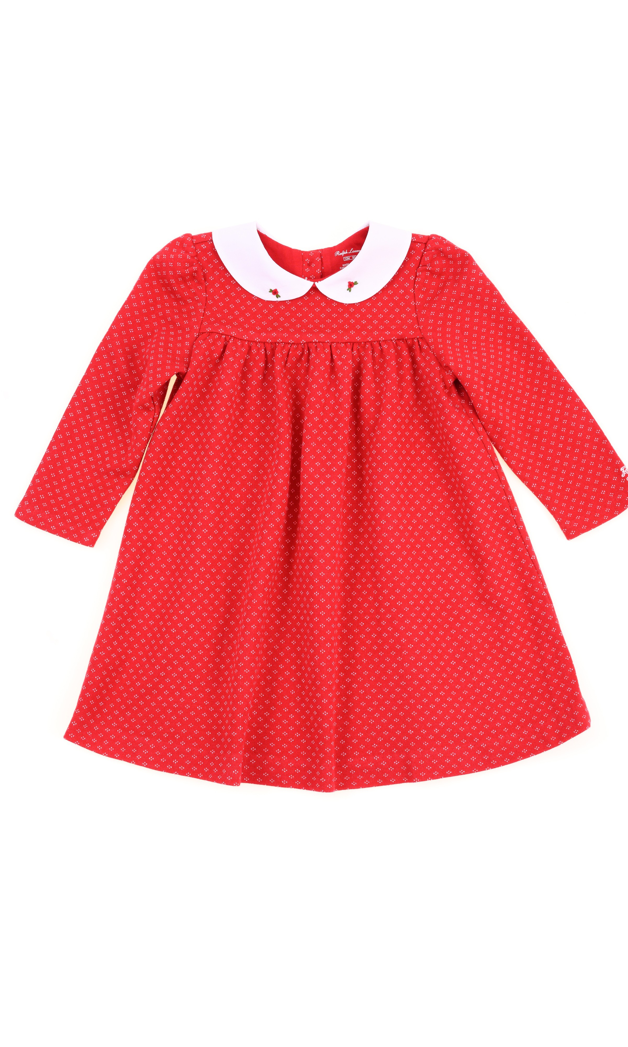 Robe Bebe Rouge A Manches Longues Ralph Lauren Celebrity Club