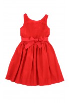 Czerwona sukienka sztruksowa bez rękawów, Polo Ralph Lauren