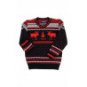 Sweter czarno-czerwony z motywem świątecznym, Polo Ralph Lauren