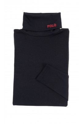 Col roulé en coton noir, Polo Ralph Lauren