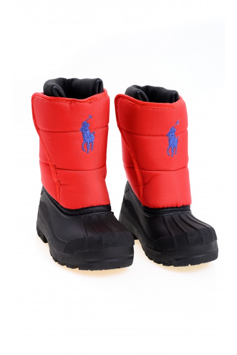 Czerwone śniegowce dziecięce, Polo Ralph Lauren Czerwone śniegowce dziecięce, Polo Ralph Lauren