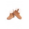 Brown baby mini ankle boots with side zip, UGG   