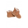 Light brown ankle boots with side zip for boys, UGG