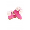 Bottines roses avec  fermeture à glissière au bord rabattu , UGG