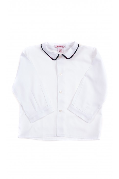 Biała bluzka koszulowa z długim rękawem, Mariella Ferrari
