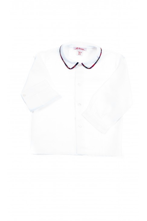 Biała bluzka koszulowa z długim rękawem, Mariella Ferrari