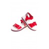 Czerwone sandały dziewczęce na jeden szeroki pasek, Tommy Hilfiger