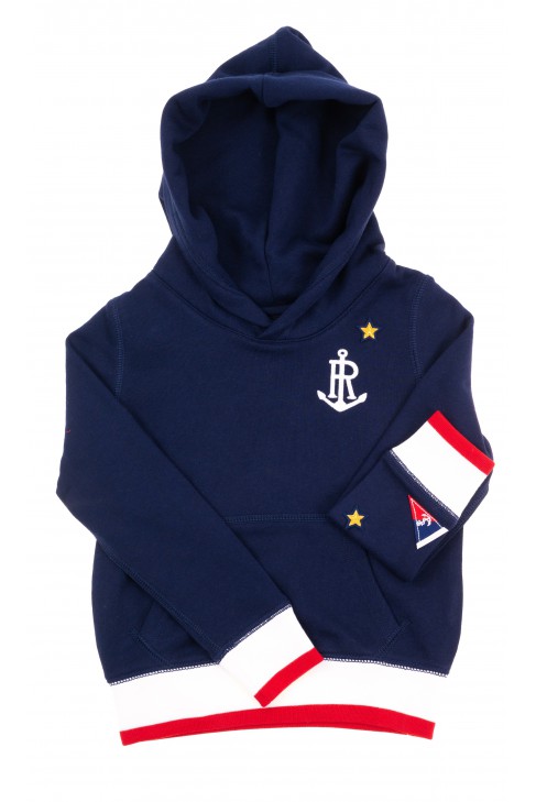Granatowa bluza dziewczęca z kapturem, Polo Ralph Lauren Granatowa bluza dziewczęca z kapturem, Polo Ralph Lauren