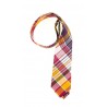 Krawat chłopięcy w żółto-czerwoną kratę, Polo Ralph Lauren