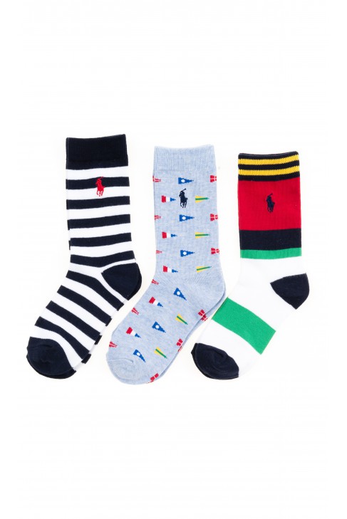 Skarpetki chłopięce 3-pak, Polo Ralph Lauren Skarpetki chłopięce 3-pak, Polo Ralph Lauren