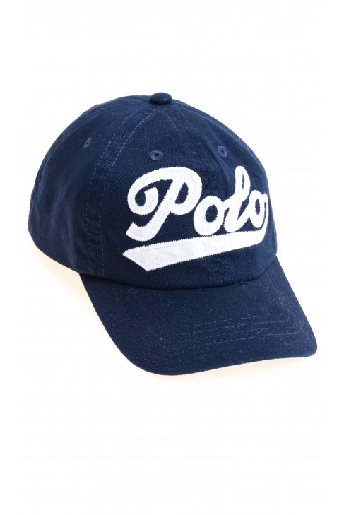 Granatowa czapka z daszkiem z napisem POLO, Polo Ralph Lauren Granatowa czapka z daszkiem z napisem POLO, Polo Ralph Lauren