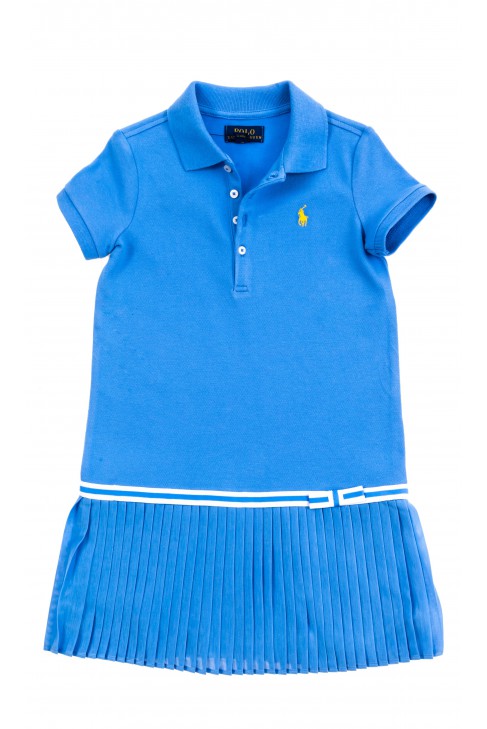 Niebieska sportowa sukienka dla dziewczynki, Polo Ralph Lauren Niebieska sportowa sukienka dla dziewczynki, Polo Ralph Lauren