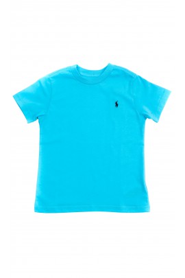 Turkusowy t-shirt na krótki rękaw chłopięcy, Polo Ralph Lauren	