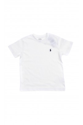 Biały t-shirt dziecięcy na krótki rękaw, Polo Ralph Lauren	