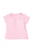 Jasno różowy t-shirt dziewczęcy na krótki rękaw, Polo Ralph Lauren
