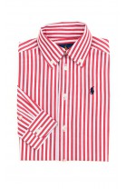 Koszula w biało czerwone pionowe paski chłopięca, Polo Ralph Lauren
