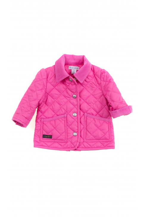 Przejściowa różowa pikowana kurtka dziewczęca, Polo Ralph Lauren 