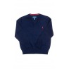 Granatowy sweter chłopięcy w literę V, Polo Ralph Lauren