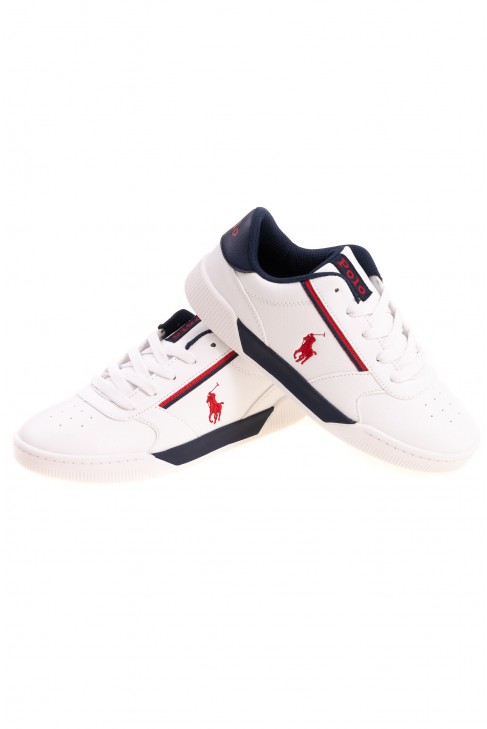 Białe eleganckie buty sportowe chłopięce, Polo Ralph Lauren Białe eleganckie buty sportowe chłopięce, Polo Ralph Lauren