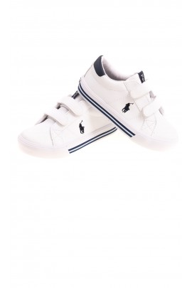 Białe buty sportowe na trzy rzepy, Polo Ralph Lauren