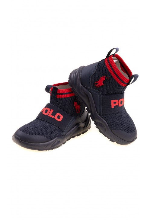 Granatowe buty sportowe z cholewką, Polo Ralph Lauren Granatowe buty sportowe z cholewką, Polo Ralph Lauren