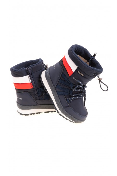 Granatowe śniegowce za kostkę, Tommy Hilfiger Granatowe śniegowce za kostkę, Tommy Hilfiger