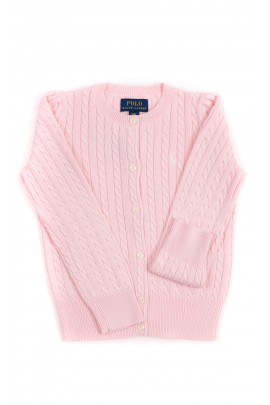 Różowy kardigan dziewczęcy, Polo Ralph Lauren
