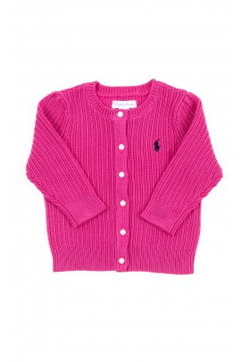 Różowy rozpinany sweterek niemowlęcy, Ralph Lauren